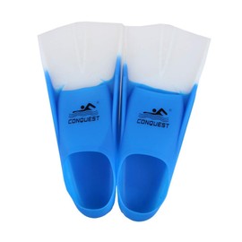 MIFXIN Snorkel Swim Fins Flippers for Men Women Kids Adults Snorkeling Swimming Diving Training Short Blade Fins Flippers (Blue+White, M)