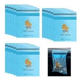 SHMZK 15 PCS Car Trash Bags, Easy Stick-On Disposable Car Garbage Bags Leak-Proof Vomit Bags, Waterproof Self Adhesive Cleaning Bags for Vehicles Bedrooms Offices, Car Accessories (Rhino)