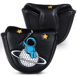 Putter Cover, Astronaut Golf Putter Headcover Mallet Putter Cover Blade Putter Cover Magnetic (for mallet)