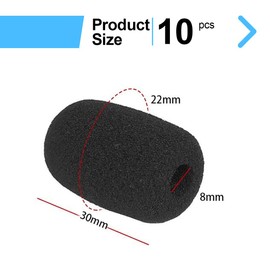 SGERUFZ Pack of 10 Pop Protection Microphone, Microphone Wind Protection, Lavalier Wind Protection, Mini Microphone Headset Windscreen, for Small Microphone, Lavalier Headphones