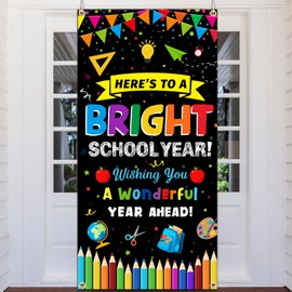 Welcome Back to School Door Cover, Welcome Classroom Door Banner When You Enter This Classroom First Day of School Door Cover, Back to School Party Supplies Banner for Door Wall Blackboard