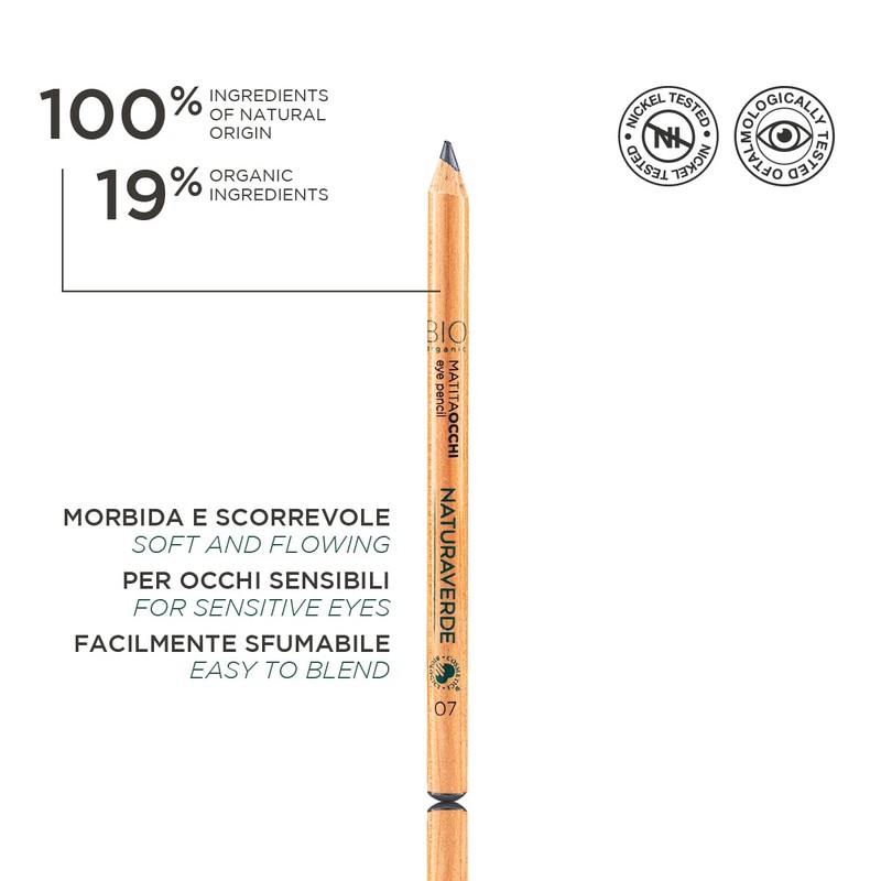 Naturaverde Organic Eye Pencil No. 07, Dark Grey