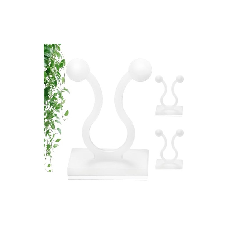 100 Pcs Plant Climbing Wall Clips - Self-Adhesive Hooks for
