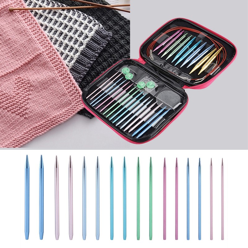 Interchangeable Aluminum Circular Knitting Needle Sets