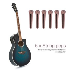 ROSEWOOD GUITAR BRIDGE PINS 135 STRING PEGS REPLACEMENT PARTS ACOUSTIC HAND-MADE 4.5MM