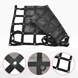 BIGREAT Heavy Duty 57" x 72" Truck Bed Cargo Net with Adjustable Cam Buckles & S-Hooks & Cross Strap,4.75' x 6' Cargo Net with 1500LBS Capacity for Pickup Truck Bed Trailer SUV Jeeps