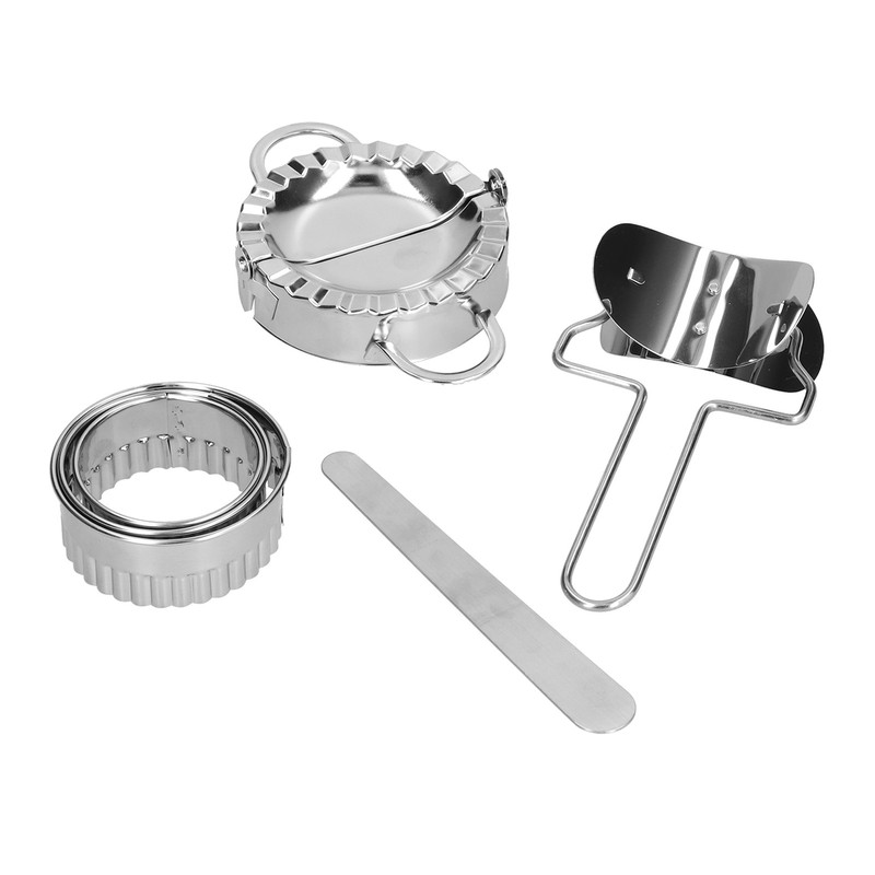 10PCS Stainless Steel Dumpling Maker Dumpling Mold Set and Cutter