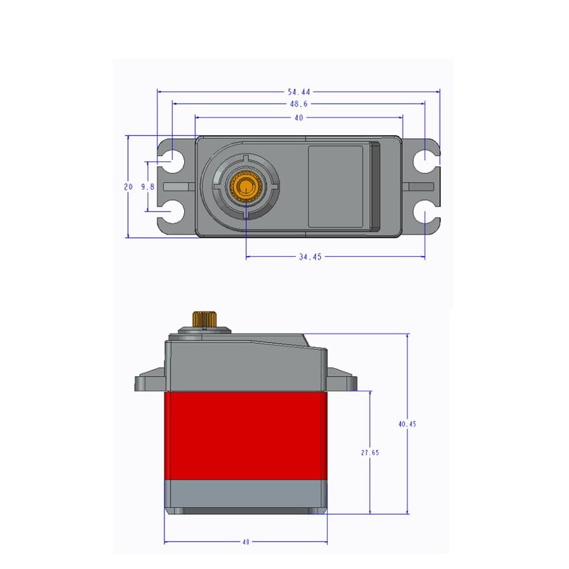 Sparkleiot TD-8120MG 20KG Digital Servo High Torque Metal Gear Waterproof