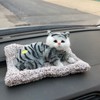Cat Ornament Simulation Design Vivid Cute Plush Lying Cat with
