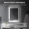 USHOWER 28x36'' LED Bathroom Mirror Wall Vanity Mirror Dimmable Anti-fog