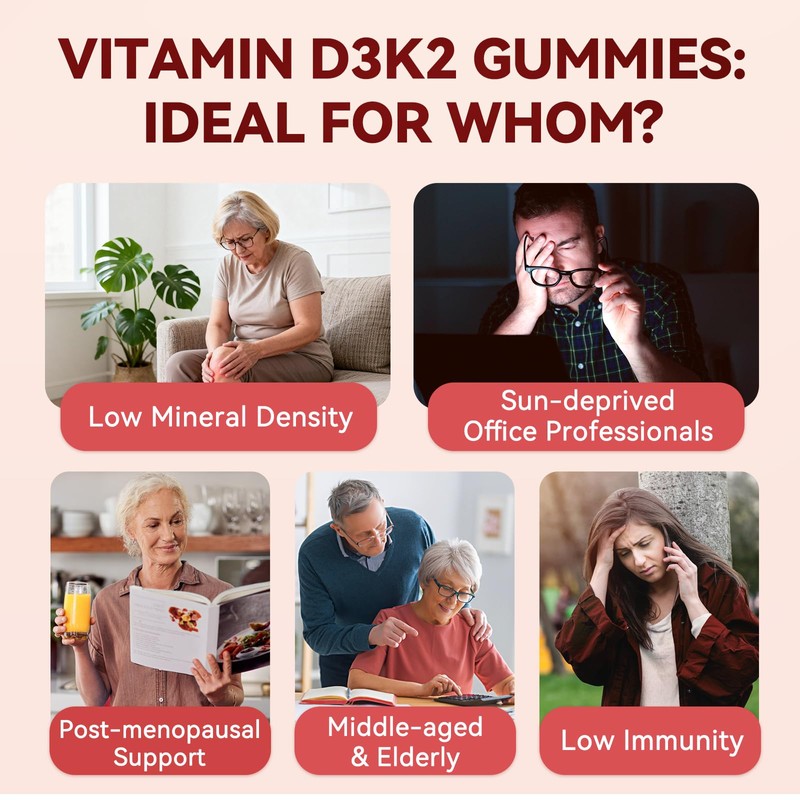 iMATCHME Vitamin D3 K2 Gummies for Adults, 10000 IU Vitamin