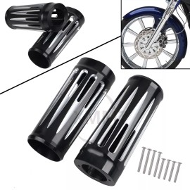 Unbranded Motorcycle 2" Extend Fork Boots Cans Covers For Harley Electra Road Street Glide