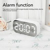 YUYTE Digital Alarm Clock, LED Mirror Clock with 5 Brightness,