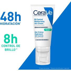 CeraVe Oil Control Gel-Crema Hidratante I Control de Brillo & Hidratación Facial I Formula Ultra-Ligera Para Piel Mixta a Grasa I 52ml