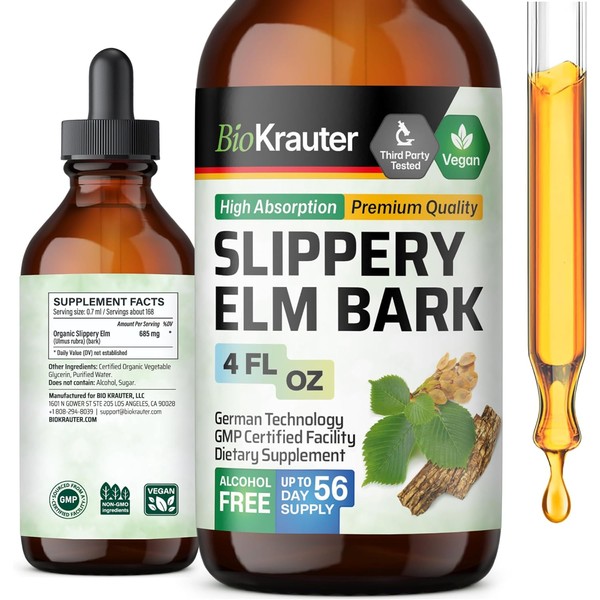 BIO KRAUTER Slippery Elm Bark Drops - Ulmus Rubra Slippery