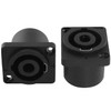 Greluma Pack of 6 4-Pin Panel Mount Speaker Socket Plug,
