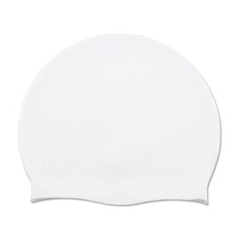 UTTPLL Silicone-Waterproof-Swimming-Durable-Non-Slip Unisex Adult Swim Cap Swimming Hat Men Women Long Hair Pool Cap Elastic Comfortable Bathing Cap White