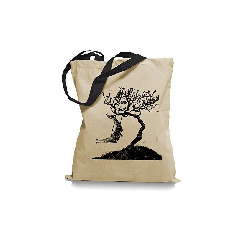 Ma2ca® Rocking Giraffe Tote Bag / Jute Bag WM Coloured