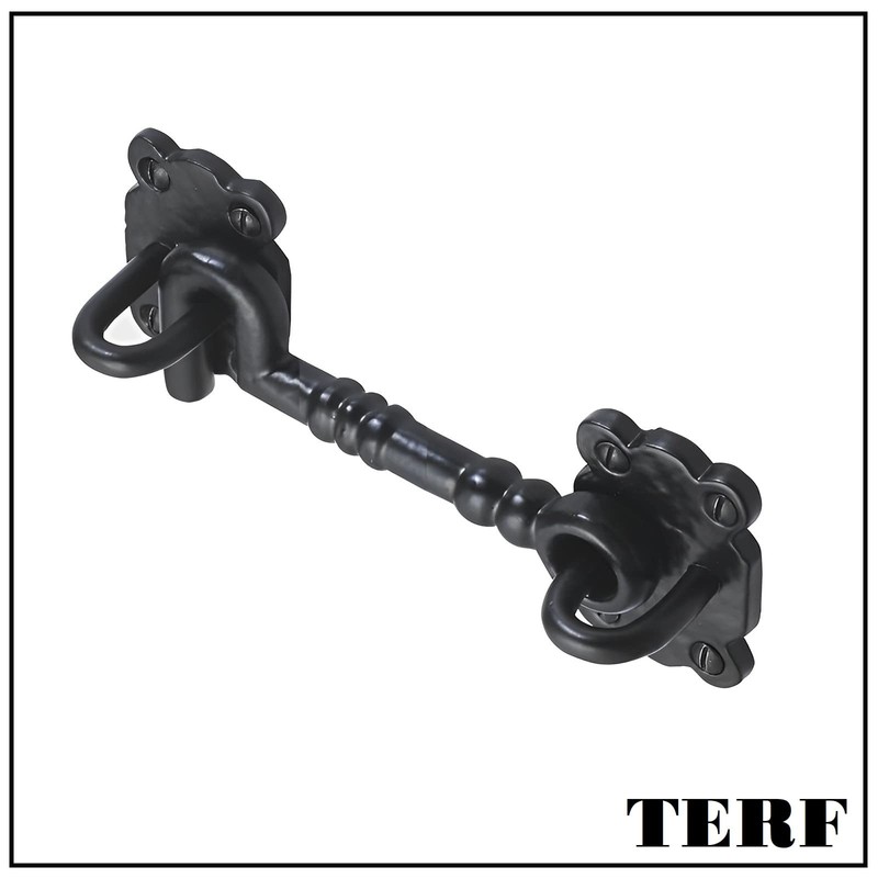 TERF® 150mm Heavy Duty Antique Black Cabin Door Hook and
