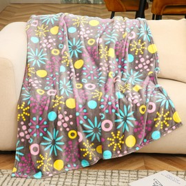 MOOFUN Fleece Throw Blanket with Canvas Tote Bag Gift Set- Lightweight Soft Cozy Fuzzy Fluffy Blankets Blanket for Couch Special Design Pattern 50 * 60 inches 300 GSM