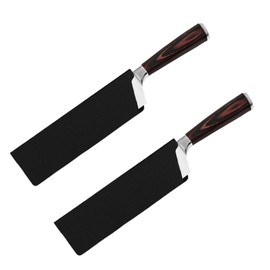 BLIRITEL 2 PCS Knife Sheath, Universal Kitchen Knife Covers, Non-BPA Chef Knife Edge Guard, ABS Knife Case Abrasion Resistant Felt Lined Knife Protector Sleeves