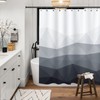 Sunlit Designer Shower Curtain with 12 Plastic Hooks Ombre Gray