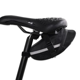 Quixotical Bicycle Saddle Bag, Bike Seat Pouch Bicycle Under Seat Pack, Bicycle Bags Rear Saddle with Velcro Attachment, Under Saddle Tool Bag for MTB Road Bike Folding Bike