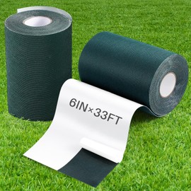 Gersoniel 2 Rolls 6 in x 33 ft Artificial Grass Turf Tape Self Adhesive Turf Seam Tape for Artificial Lawn Carpet Jointing, Indoor Outdoor Rug, Pet Grass Mat Connecting