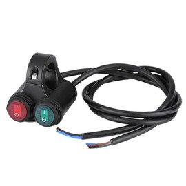 Interruptor de encendido/apagado de la motocicleta, 22 mm Aleación de aluminio universal Manillar de la motocicleta Faro de freno Luces antiniebla Bocina Interruptor de botón de control dual(re)