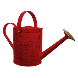 Robert Allen by Headwind Aurora Watering Can, 2 Gallon Capacity, Metal Vintage Powder-Coated Steel, Indoor & Outdoor Garden Use – Cayenne Red