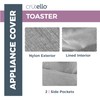 Crutello 4 Slice Long Slot Toaster Cover with Storage Pockets,