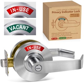 Polar Tangro Privacy Indicator Handle Door Lock - Occupied Door Lever Vacant or in-use Privacy Door Handle, ANSI Commercial Grade2, Perfect for Public Restrooms Including Restaurants, Hospitals
