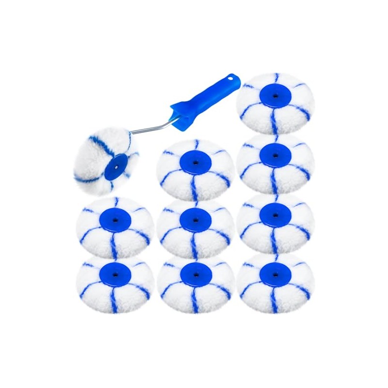Leumoi 10 Pieces Corner Paint Roller Kit Including 9 Pcs