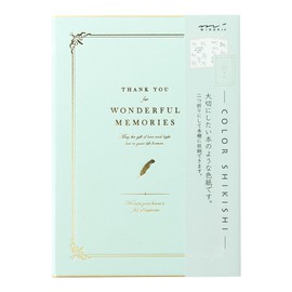Midori Shikishi B5 Bifold Color Shikishi Book, Light Blue 33217006