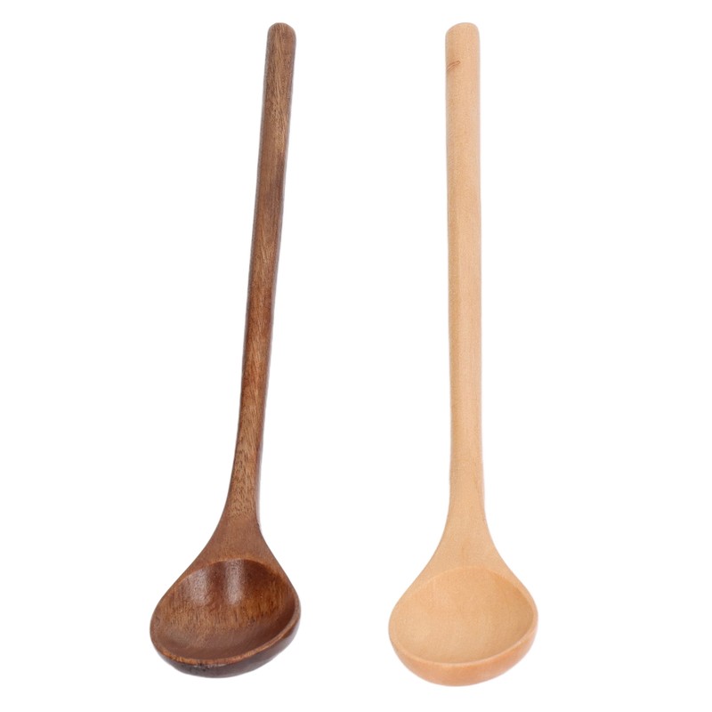 8 Pcs Wooden Spoon Beech Wood Safe Environmentally Friendly Wooden