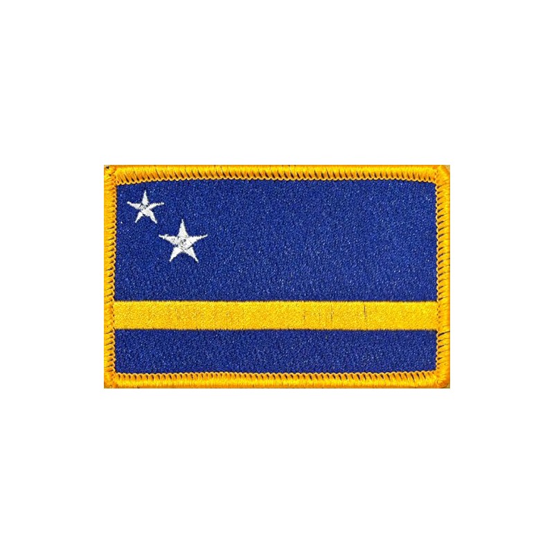 CURACAO Flag Iron-On Patch Embroidered Tactical Morale Patch #18 (GOLD