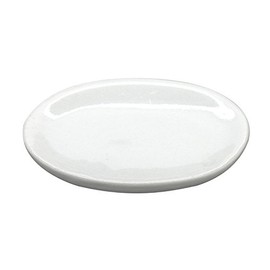 MyTinyWorld 3 x Dolls House Miniature 23mm x 35mm White Glazed Ceramic Plates