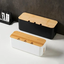 Bamboo Cable Management Box