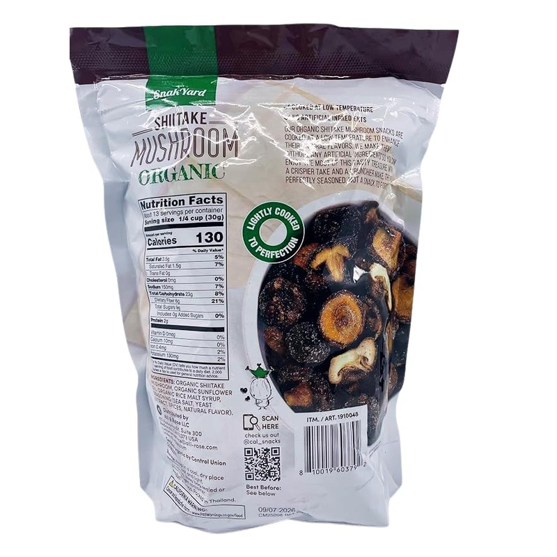 Shiitake Mushroom Organic Crisps, 14.11 Ounces, Resealable Bag