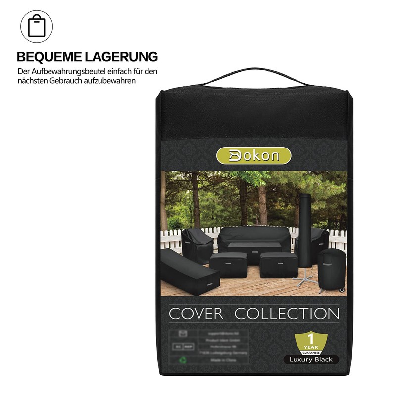 Dokon cover for patio stove, fire bowl, waterproof Oxford fabric.