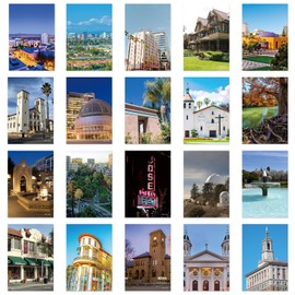 xtvinvm US City San Jose California Travel Postcards from Around the World Vintage Postcard Pack for Mailing Business Christmas Holiday Birthday Postcards with Mailing Side Set of 20