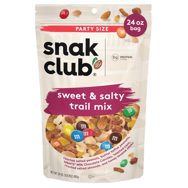 Snak Club Sweet and Salty Trail Mix with Peanuts, Butter