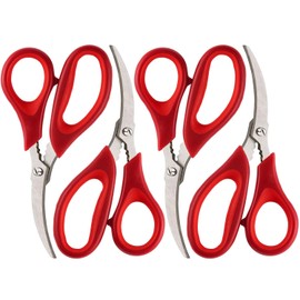 Kitchen Seafood Scissors for Crab Legs, 4 Pack Crab Leg Scissors Lobster Shell Cracker, Lobster Shrimp Crayfish Crawfish Scissors Fish Scissors, Seafood Crab Legs Crackers and Tools
