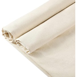 VDS 1 Yard Long, 100% Cotton Muslin Fabric 48” Inch Wide, Natural Unbleached Medium Weight Fabric Linen Textile for Backing Material Quilting Sewing Draping Apparel Cloths Crafts DIY Multipurpose