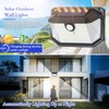 6-Pack Solar Wall Lights Outdoor with 3 Modes & Reflector,