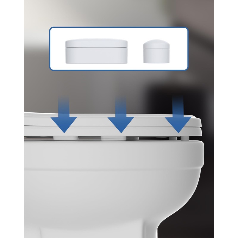 Hibbent 10 pieces Toilet Seat Bumpers for Bidet Attachment, Strong