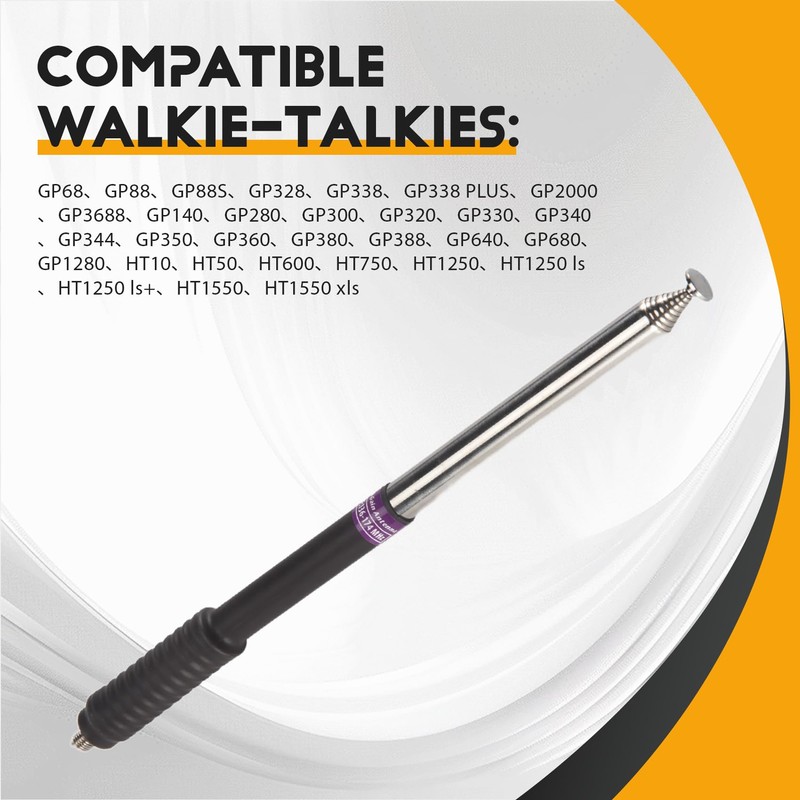 Peakloong Walkie Talkie Gain Telescopic Antenna VHF GP328 GP300 GP88