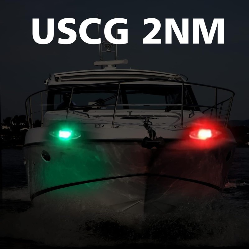 Besramtic Marine Navigation Lights Red and Green Bow Light LED