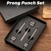 Leather Hole Punch, Black Hole Punch Tool 3mm 2/4/6 Lacing