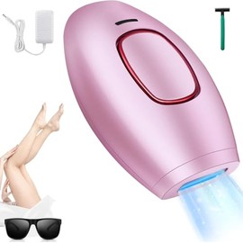 Límite-MX Depiladora de Luz Pulsada,Depilación Laser Profesional para Mujeres y Hombres,Depiladora Portátil,5 Nivel de Energía,Afeitadora con Gafas,para Piernas, Cara, Cuerpo, Línea de Bikini,Rosa